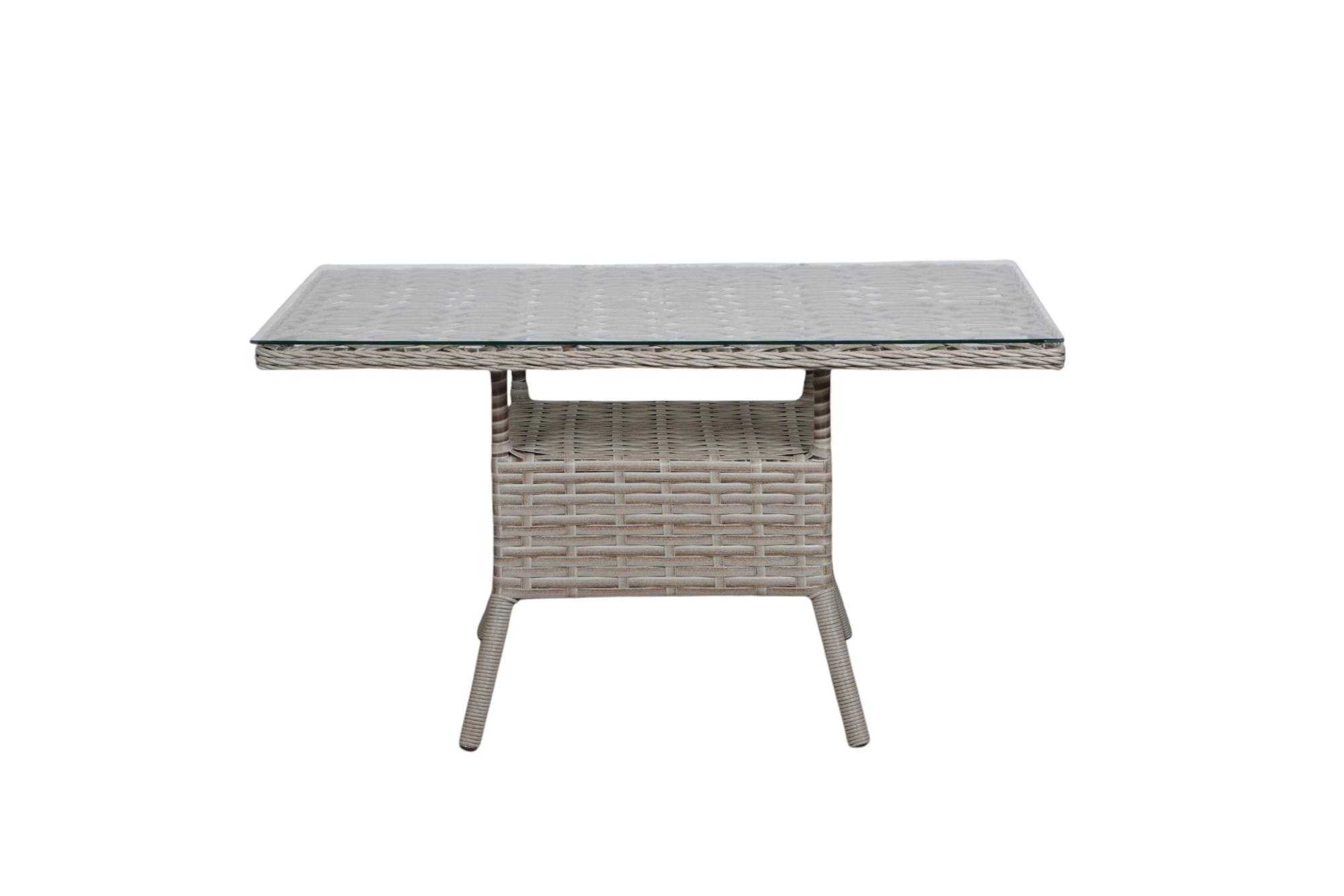 Gri Cam Tablalı Rattan Masa — görsel 7